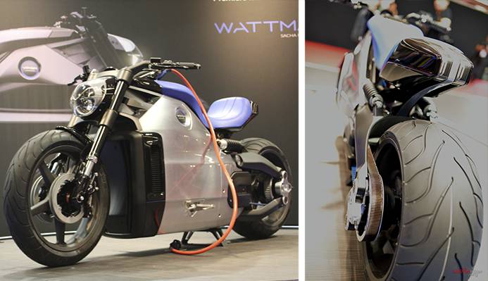 Самый мощный электромотоцикл Voxan Wattman размеры, колеса, вес