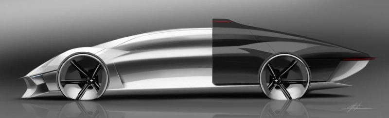 Проект дизайна экстерьера автомобиля Jaguar Vision 40