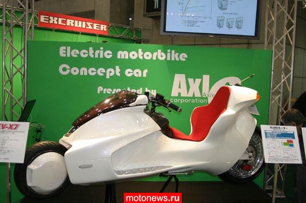 Японский электромотоцикл Cумо с магнитным двигателем