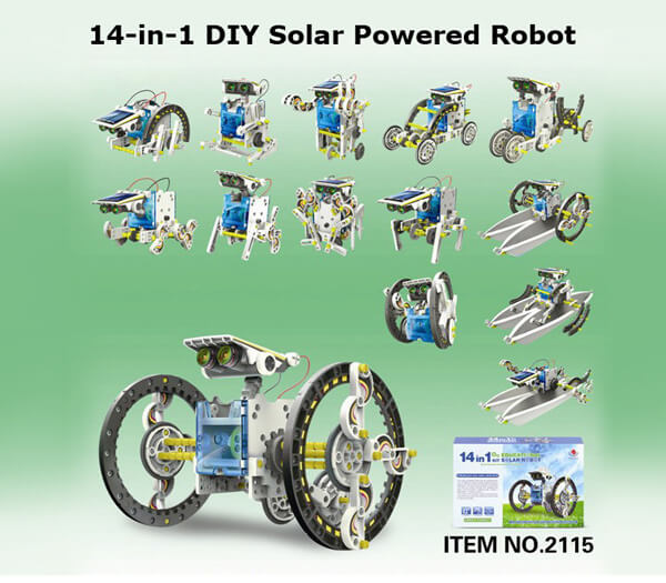 Solar 14 в 1 - конструктора робота на солнечной батарее 